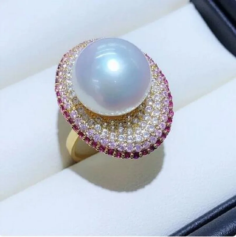

AAAA++++10MM AKOYA Pearl 18K Gold Plated Goddess Advanced Ring Ring Adjustable