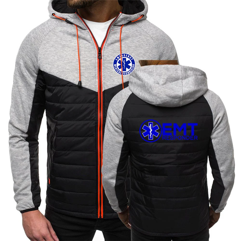 Cotton Padded Hooded Jacket for Men Autumn Winter