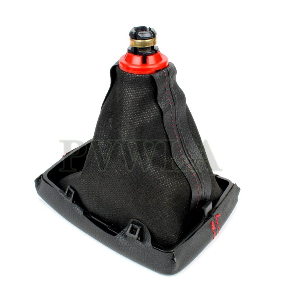 Gear Shift Knob Adapter For Audi A4 B6 B7 2000-2008 Car 5 /6 Speed Manual Stick With PU Leather Boot