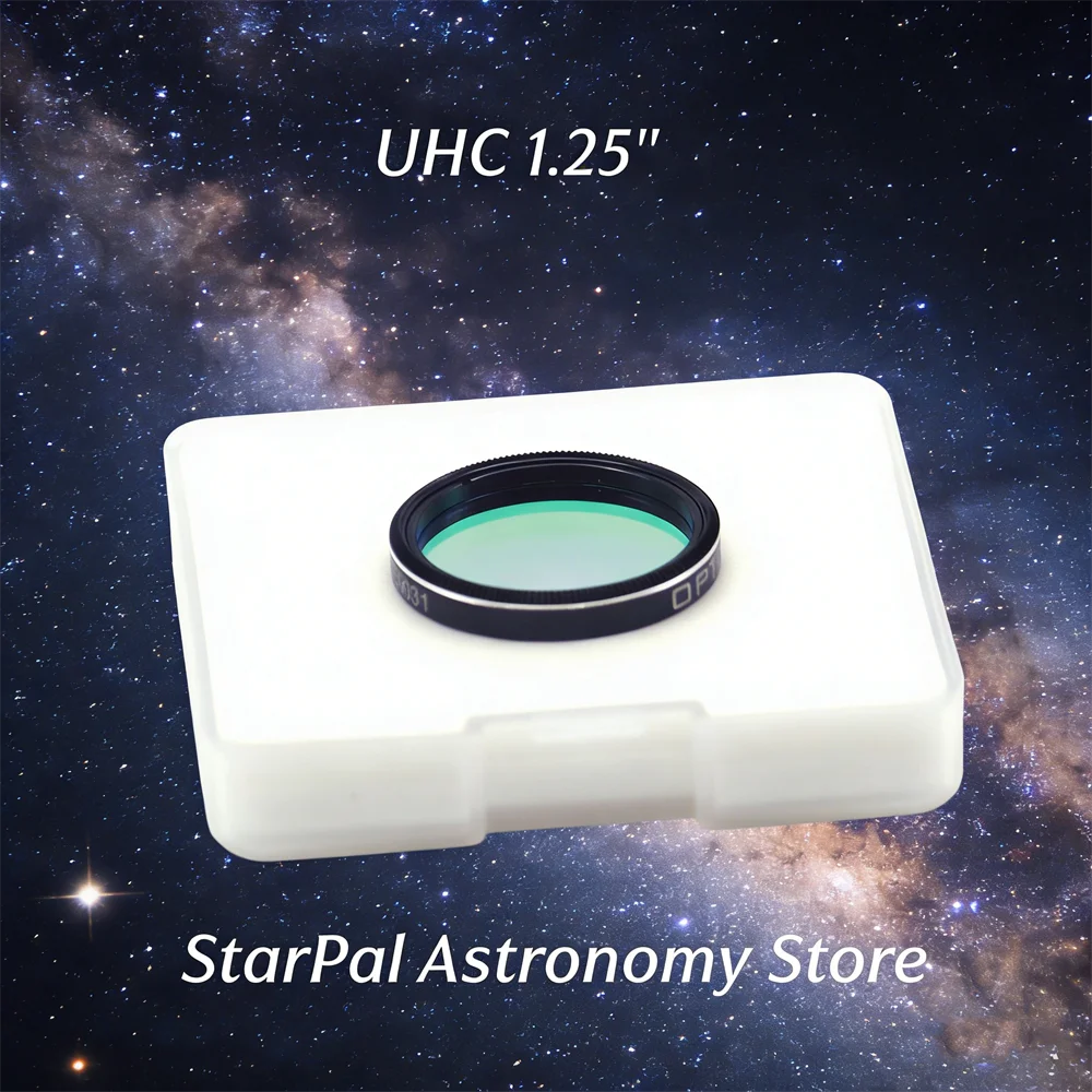 옵토롱 UHC 1.25인치 천문 망원경 필터 (깊은 하늘 관측용, 향상된 명암비, 하이드로젠 알파, 하이드로젠 삼중선)