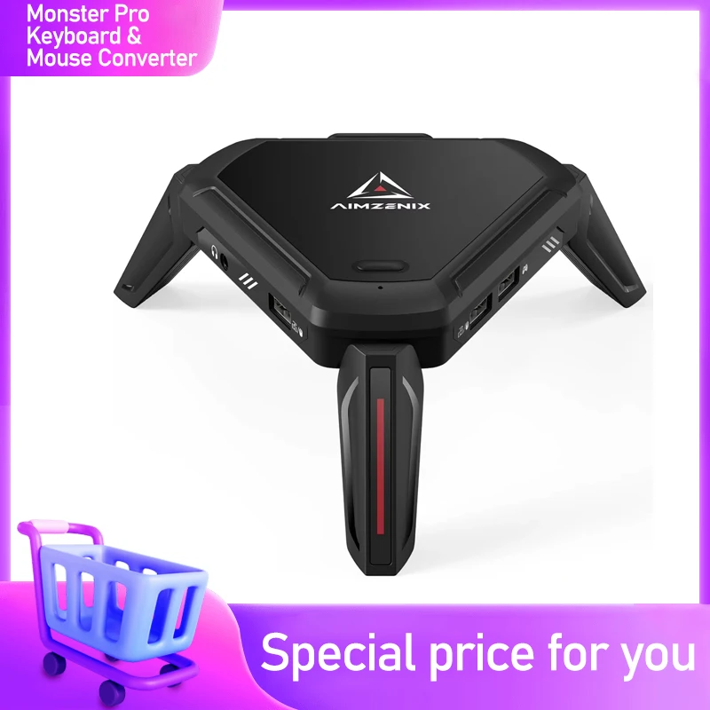 AIMZENIX AX600 MONSTER Pro Keyboard & Mouse Converter for