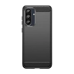 Enhanced Shockproof Carbon Fiber Back Soft TPU Case Cover - A56 (Black)