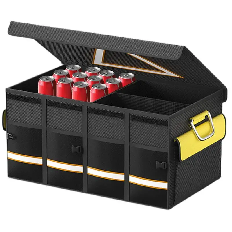 

Car Trunk Storage Box Foldable Trunk Boxes Waterproof Bag Super Large Car Accessories Trunk Organizer with Lid Anti Slip for Sed