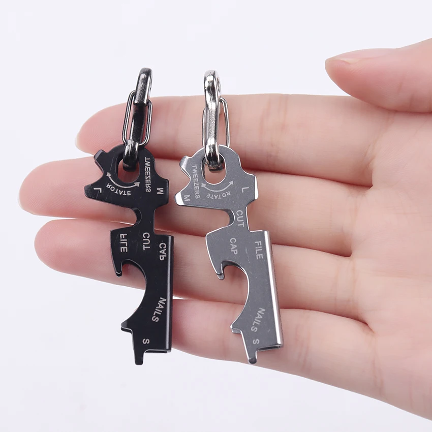 

1PC 8 Tool In 1 Key Ring Multifunction EDC Multi Pocket Keytool Carabiner Multipurpose Key Clip Screwdriver