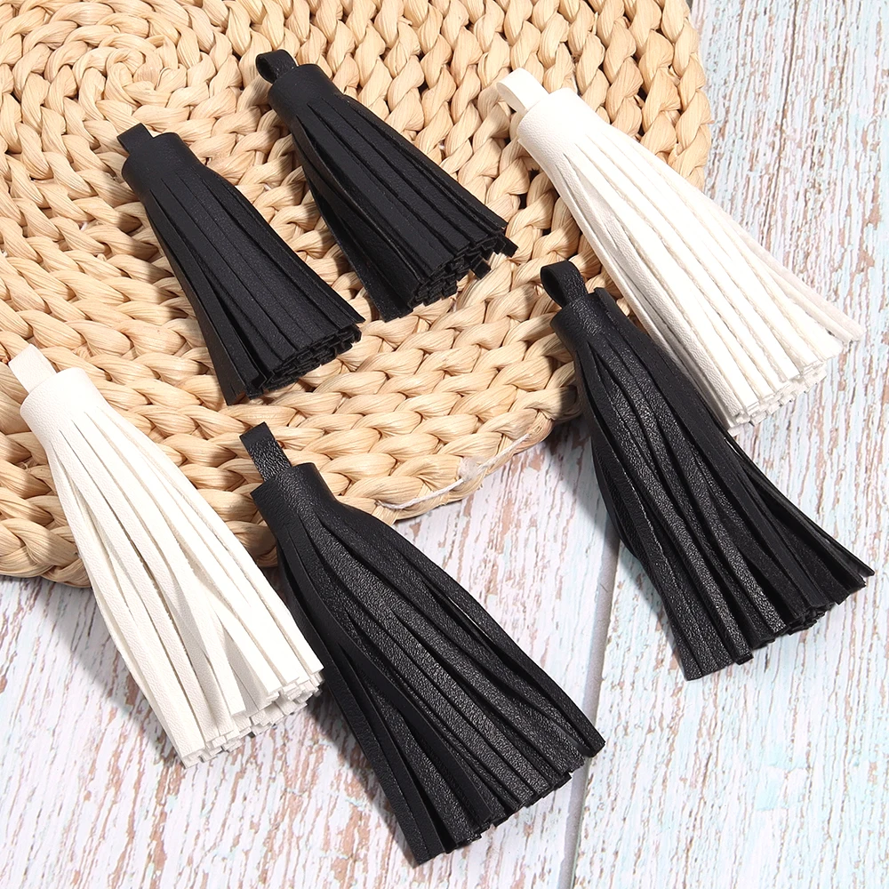 5Pcs/Lot Leather Fringe Tassel Beaded Fringe Trim For DIY Crafts Ornament Curtains Sewing Accessories Home Clothing Decoration