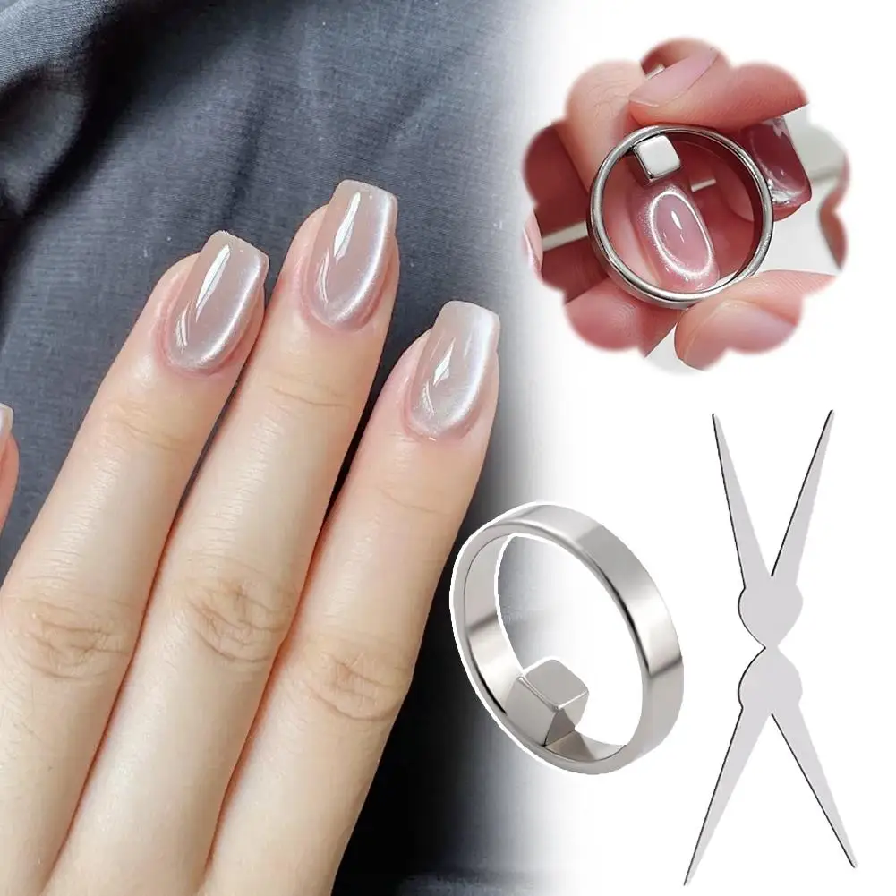 홀로우 캣아이 네일 폴리쉬 마그넷 강력 흡착컵 3D 캣아이 효과 네일아트 도구..