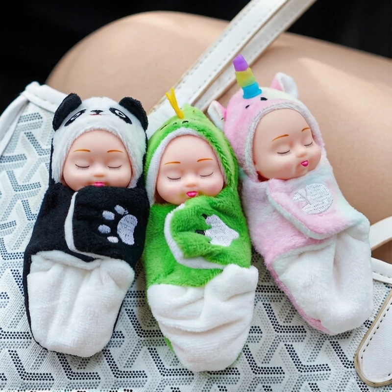 Cute Reborn Doll Mini Sleeping Baby With Clothes Accessories Simulated Animal Series Movable Doll Children's Toy Birthday Gift - 2