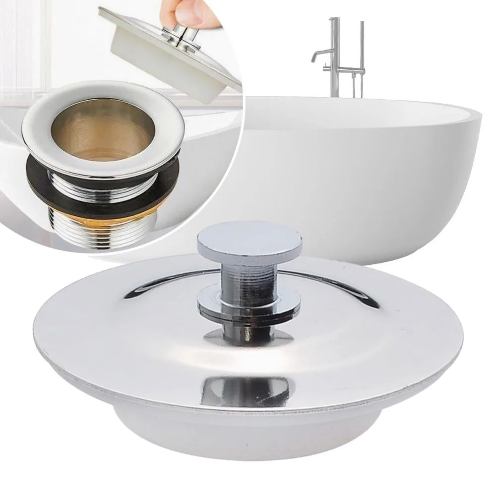 Tappo Per Vasca In Silicone Universale – Diametro 15,3 Cm, Atossico, Per Lavello Cucina E Bagno, Colori Nero/Bianco/Grigio