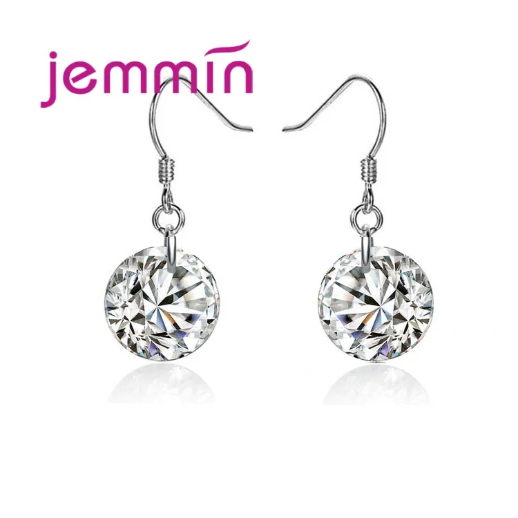 925 Silver  Stud Earrings Fashion Jewelry For Decoration Trendy Style Austrian Crystal Women Girls Party Engagement - 5