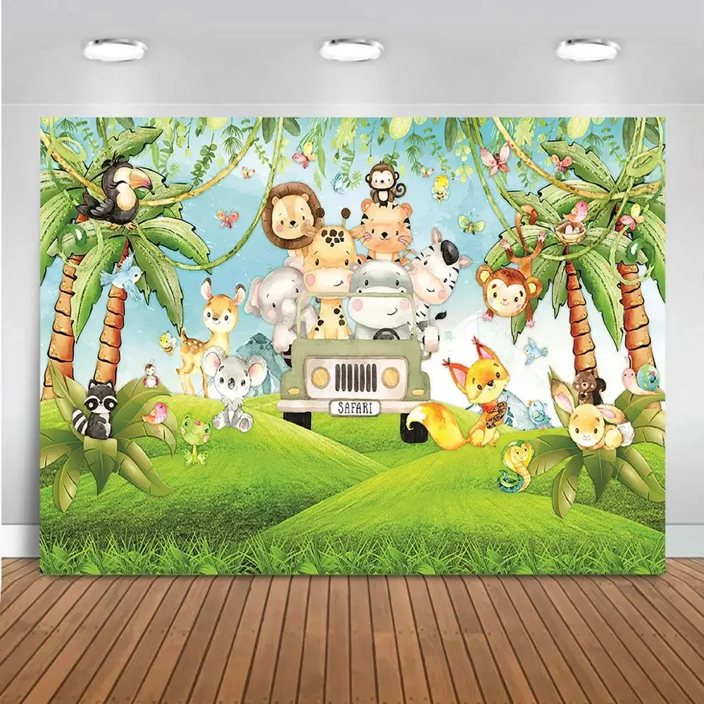 SafariAnimalBackdropWildOneBabyShowerBirthdayDecorationJungle