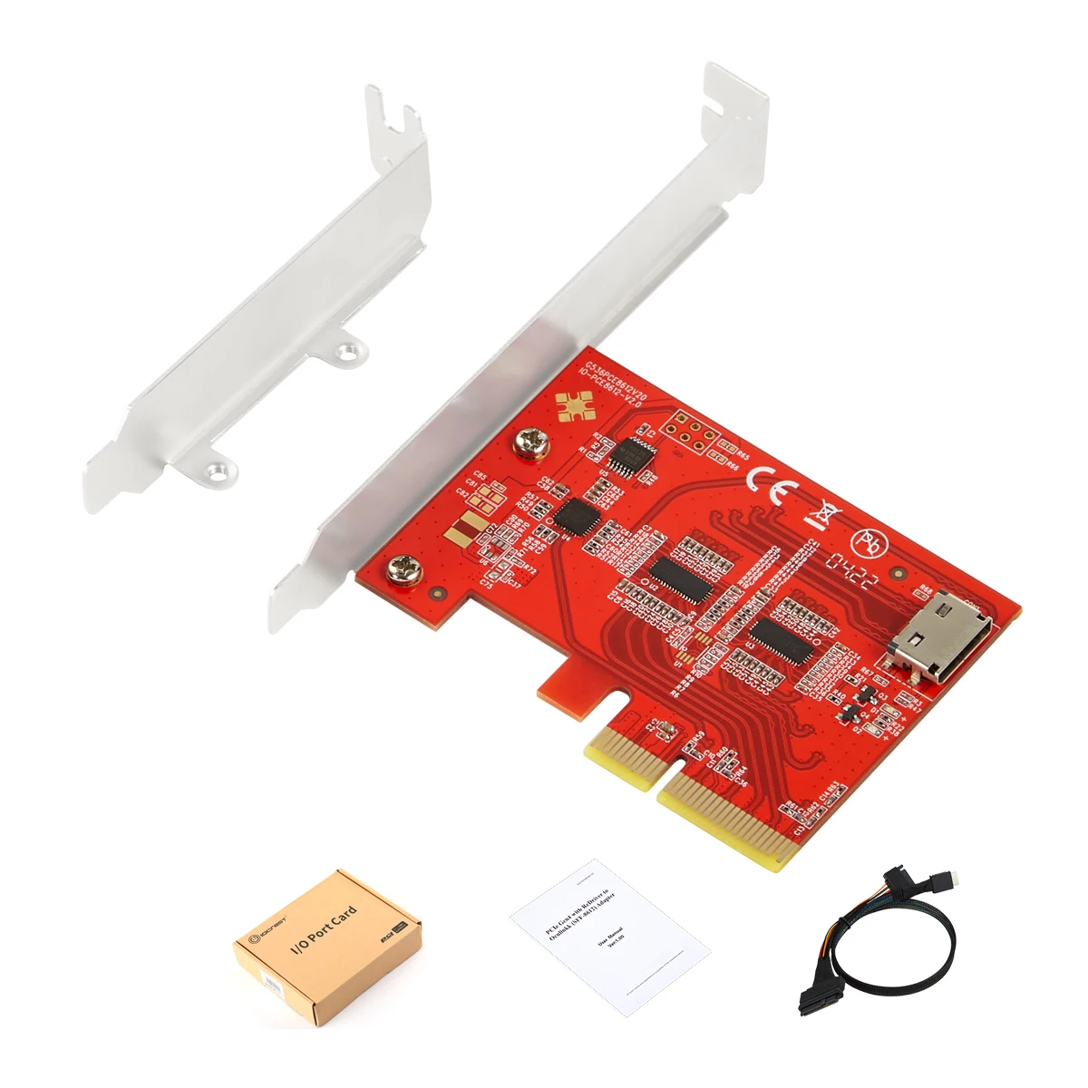 Iocrest-adaptador de Cartão Adicional Pcie 4.0x4 Gen4 com Redriver para Oculink 4i Sff8612 Conexão de Velocidade Total 25 U.2 Nvme Ssd - Imagem 5