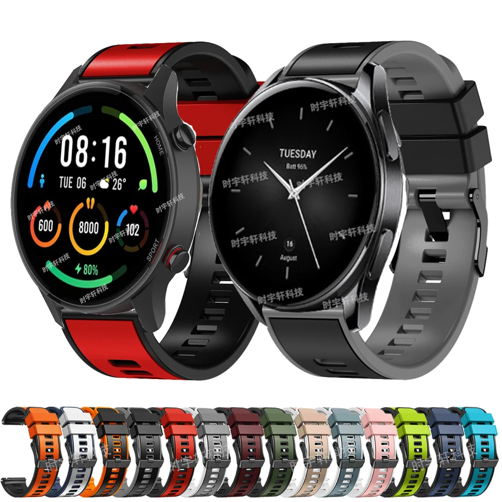 

Ремешок силиконовый для Xiaomi Watch S2 42 мм 46 мм, сменный спортивный браслет для Xiaomi Watch Color 2/S1/S1 Pro/Active, 22 мм