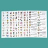 10 Sheets Family Daily Routines Sentences Stickers Situational Early Childhood Education Sticker Label for Kids Learning 5