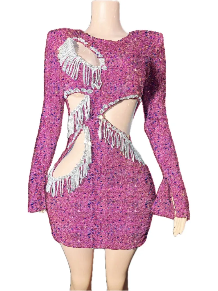 

New Sexy Sequins Crystals Mini Short Dress For Woman