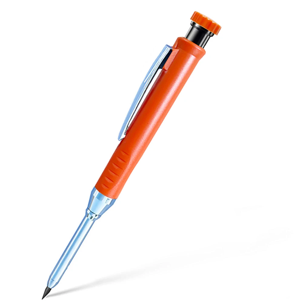 6-Color Deep Hole Woodworking Mechanical Pencils with Built-in Sharpener