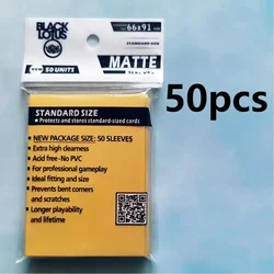 50 PCS Dark Blue Matte Card Sleeves - Premium Protection for Trading and Playing Cards (Yellow 50PCS)