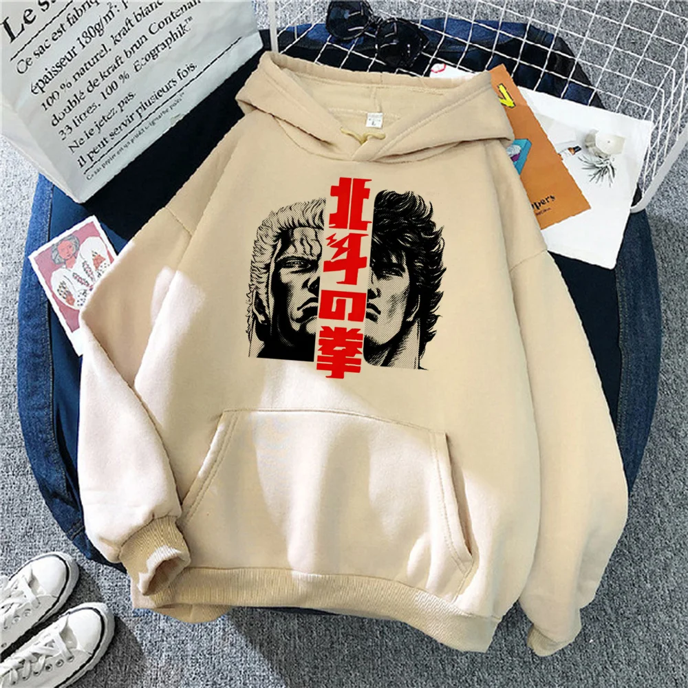 Kenshiro hoodies women vintage long sleeve top y2k aesthetic streetwear Pullover tracksuit female anime Hooded Shirt