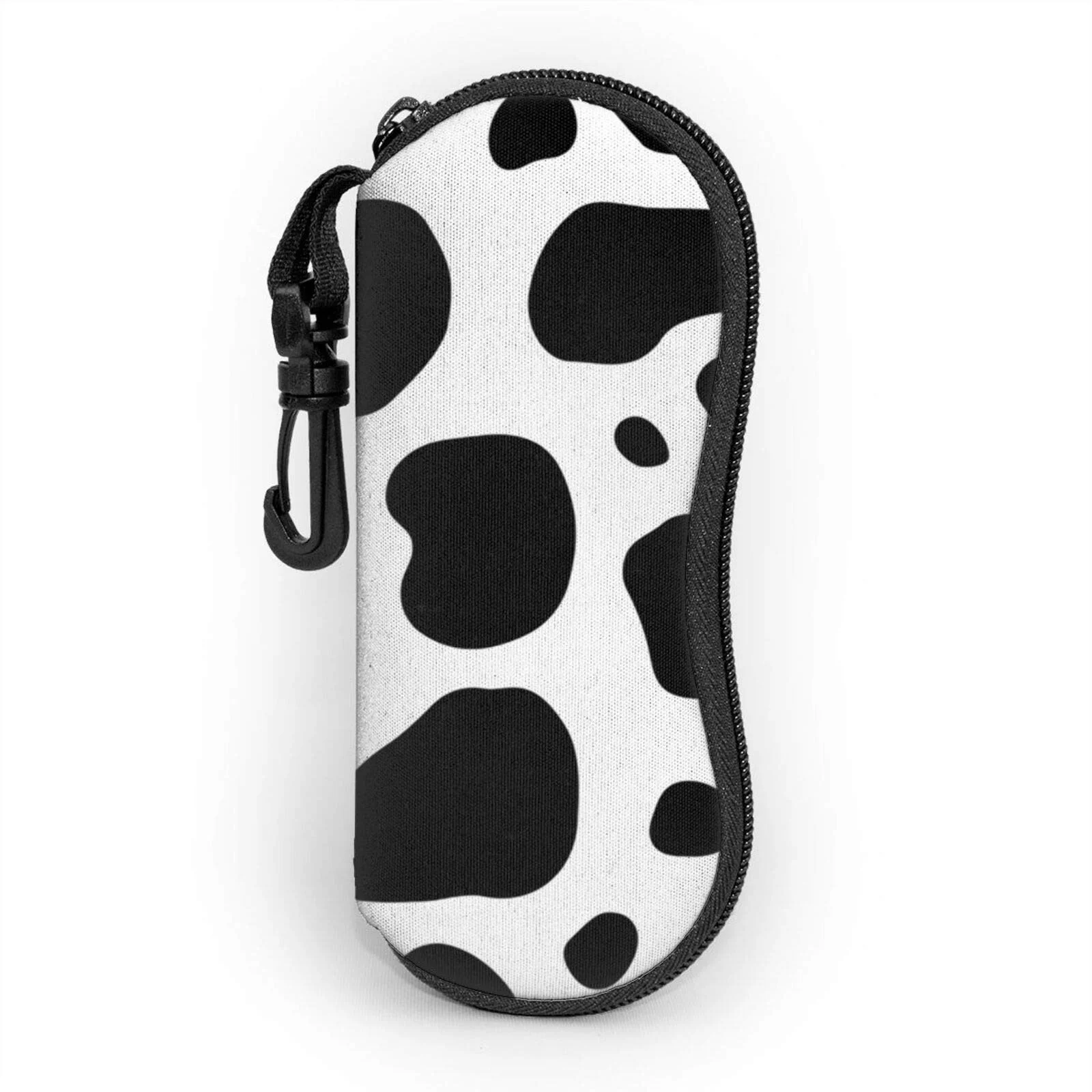 CowPrintSunglassesSoftCasePortableUltraLightEyeglassesBagMultifunctionNeopreneZipper