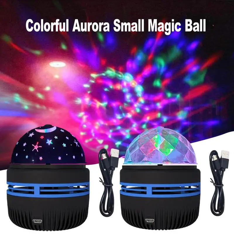 

Star Projector Lamp Usb Powered Colorful Rotating Magical Ball Light Car Atmosphere Lamp KTV Bar Disco DJ Party Stage Light