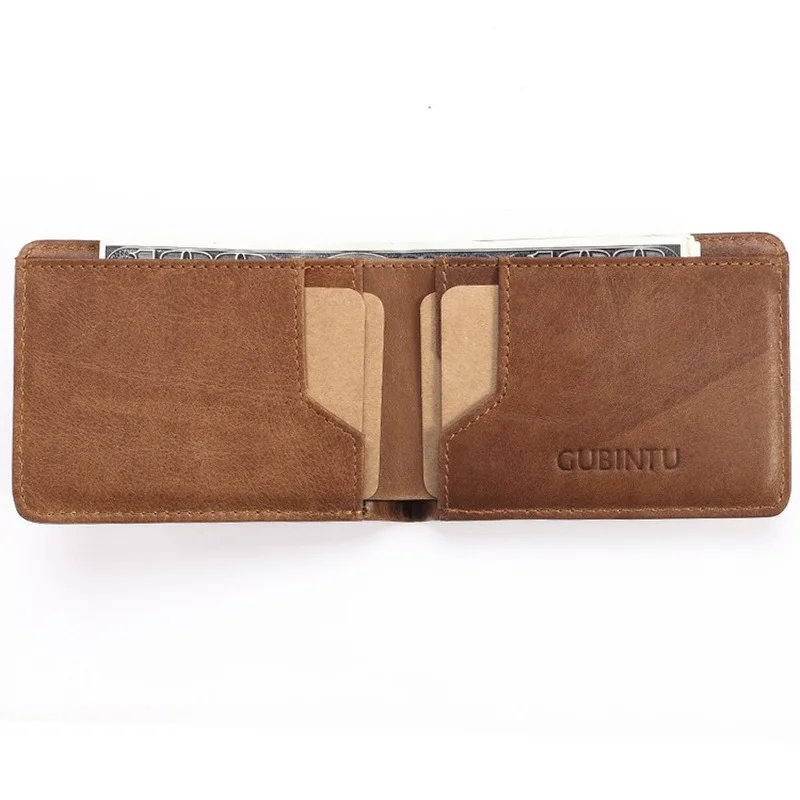 Slim Leather ID/Credit Card Holder Bifold Front Pocket Wallet with RFID Blocking Business Card Holder Genuine Leather leather wallet,card holder,card holder wallet
