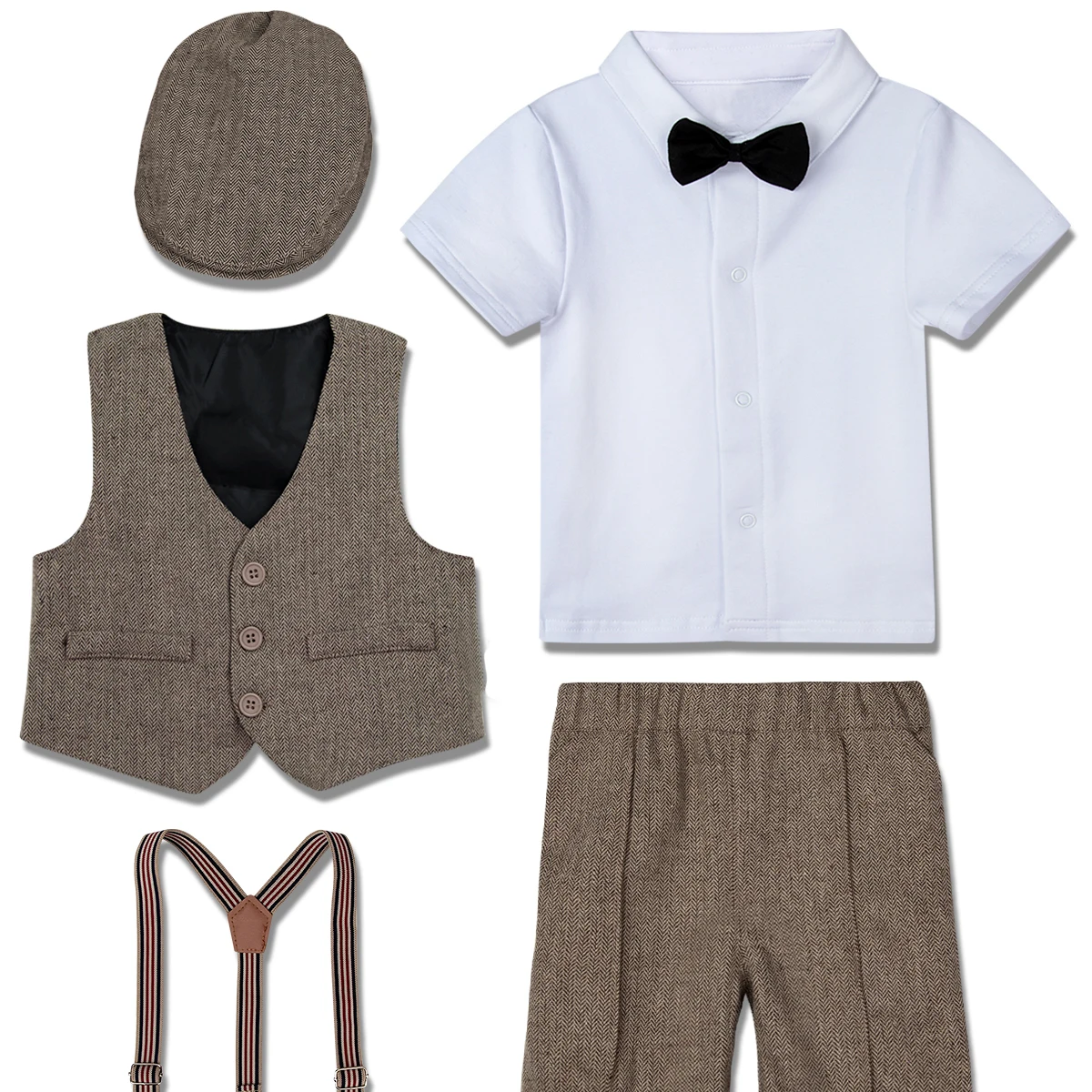 Baby Boys Outfits Set Infant Formal Suit Toddler Wedding Birthday Party Costume Christening Blazer Gentleman Shirt Shorts Sets boys suits