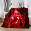 3D Print Football Star CR7 Soft Plush Blanket, Flannel Blanket Throw Blanket for Living Room Bedroom Bed Sofa Picnic Cover 1