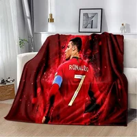 3D Print Football Star CR7 Soft Plush Blanket, Flannel Blanket Throw Blanket for Living Room Bedroom Bed Sofa Picnic Cover 1