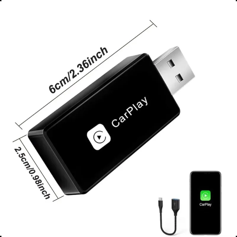 무선 CarPlay 어댑터 USB 플러그 앤 플레이 유선에서 무선으로 변환하는 동글 아이폰용 유선 CarPlay 차량용 자동 운전 액세서리