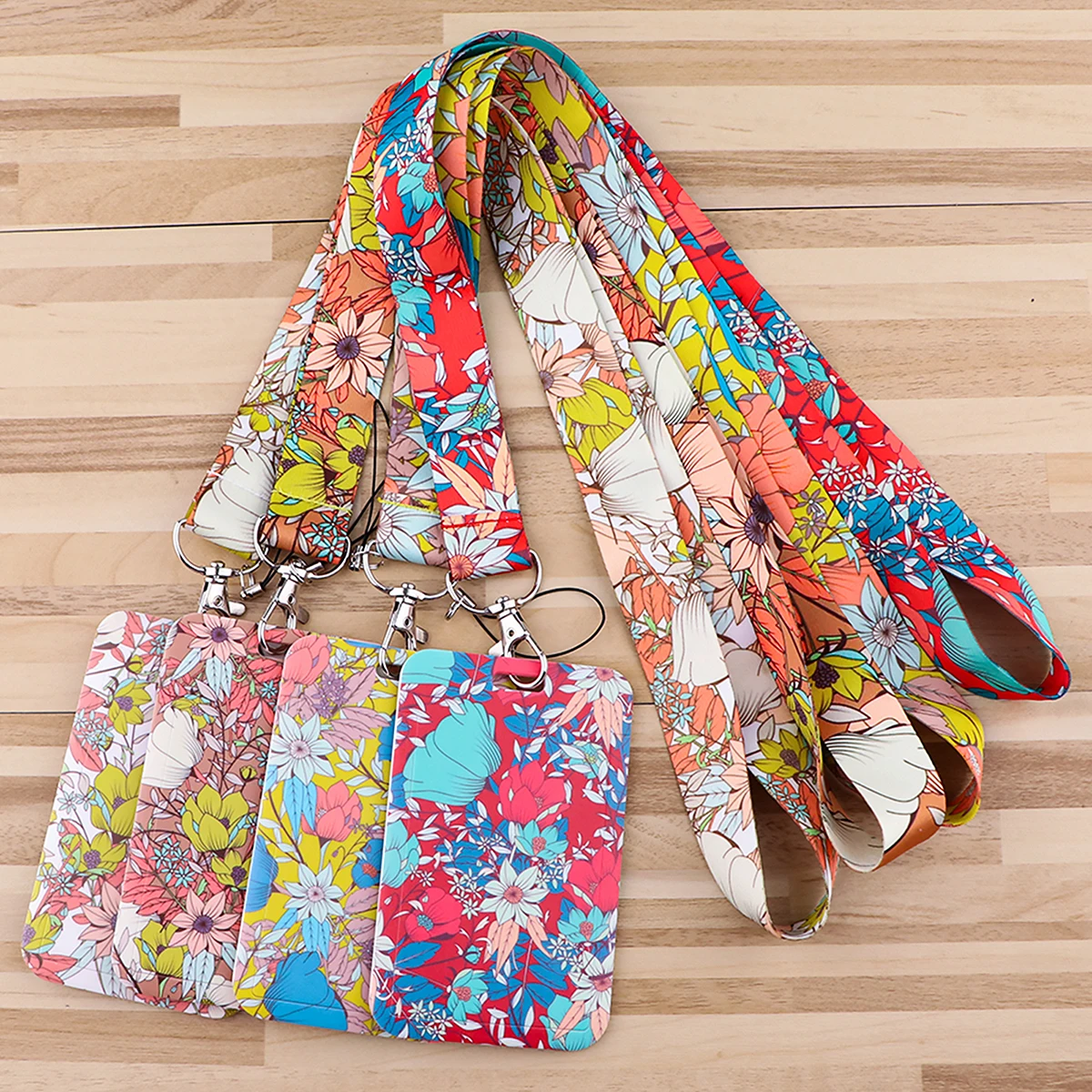 

ER1835 Fashion Accessories Chinese Rose Lanyard Card ID Holder Car KeyChain ID Card Pass Gym Phone Badge KeyRing Holder Jewelry