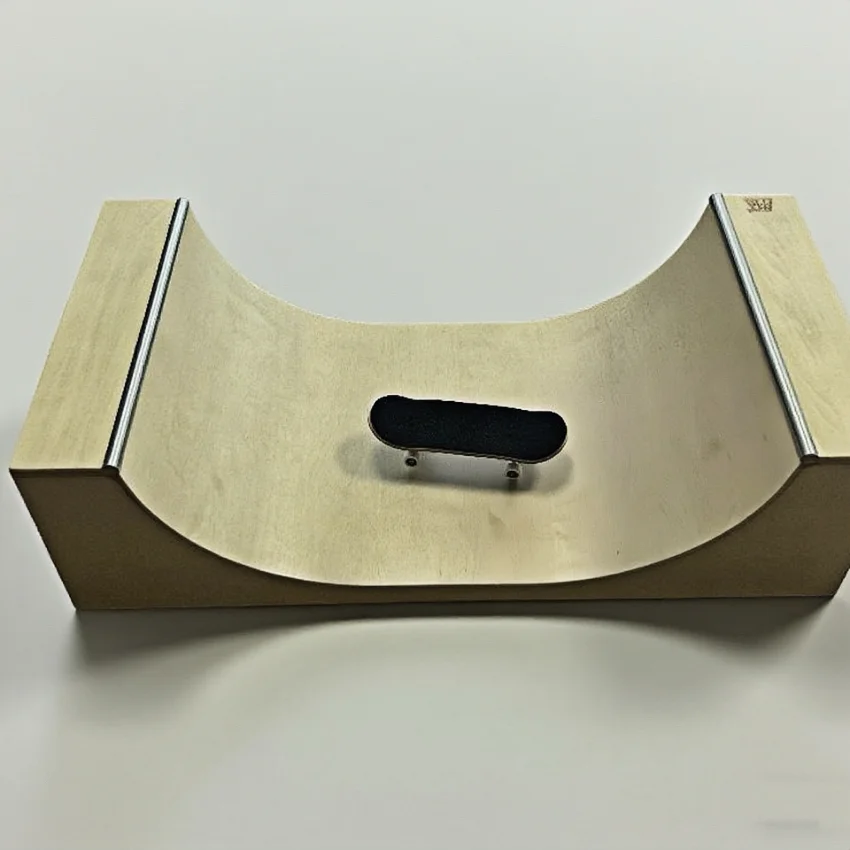 Fingerboard Halfpipe Ramp Wooden U-Ramp for Tech Deck Stunts Portable ...