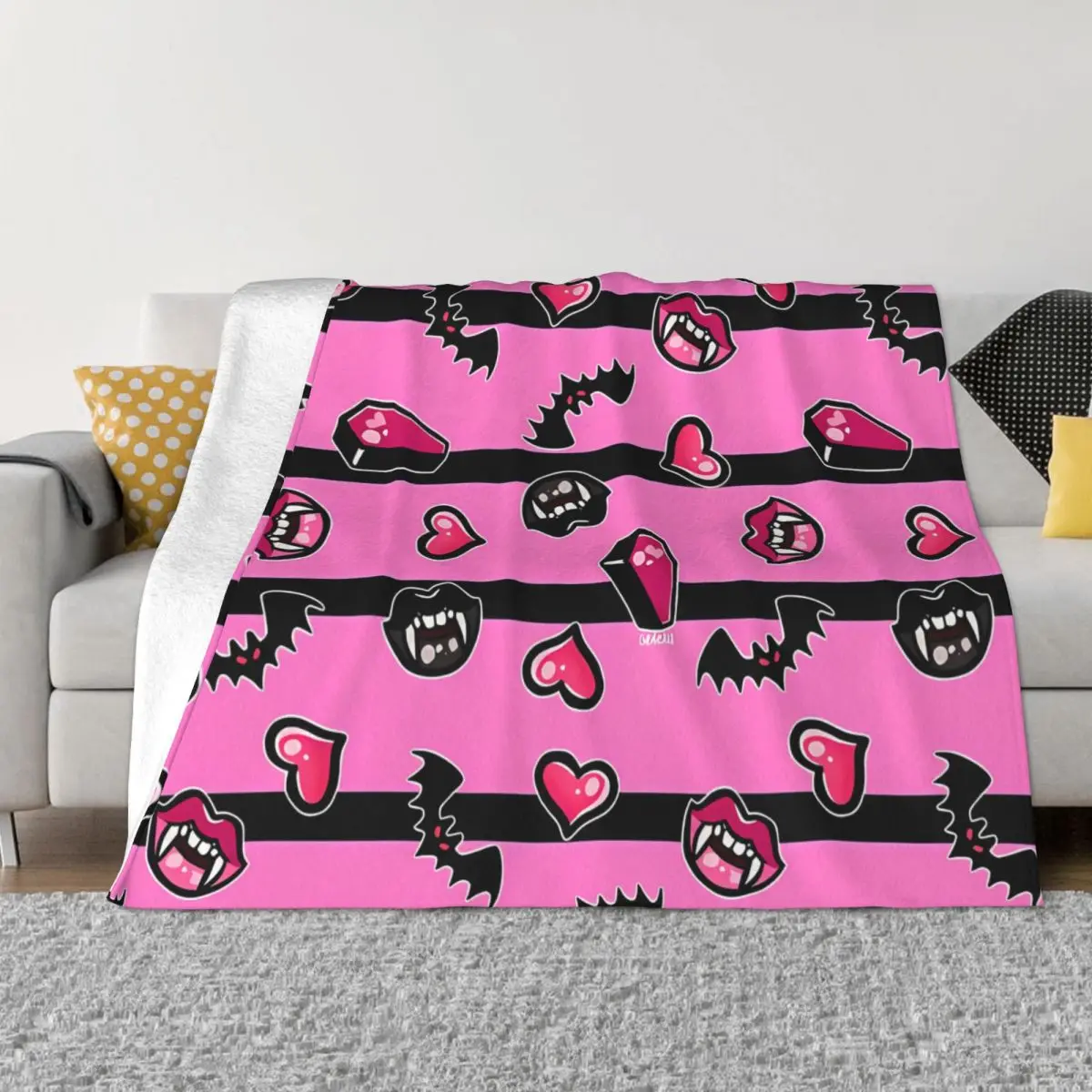Monster High Draculaura Doll Coperte Pink Vampire Confetti Coral Fleece Peluche Decorazione Camera Da Letto Biancheria Da Letto Divano Copriletto