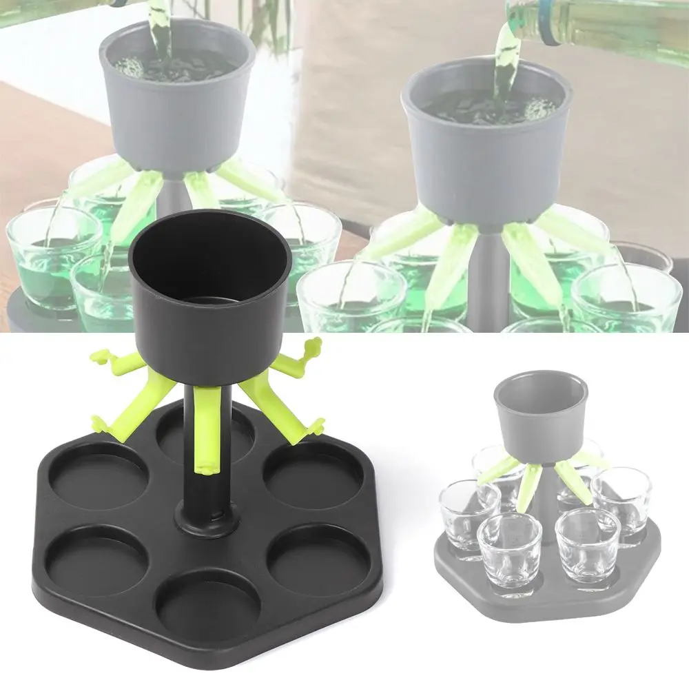 6 Shot Glass Games Dispenser Wine Whisky Beer Wine Liquor Dispenser Bar Accessories Party Games Drinking Tools Glass