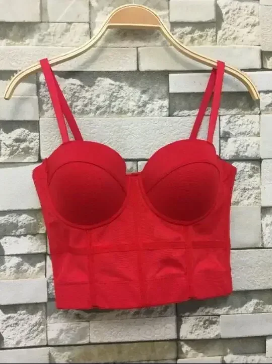 Women Lingerie Bra Mesh Push Up Bralet Corset Bustier Night Club Party Cropped Tops