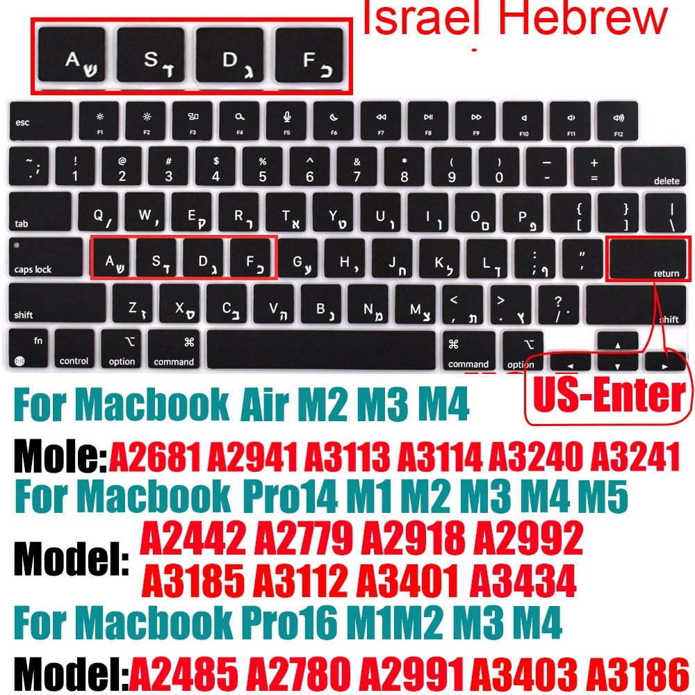 Premium Silicone Keyboard Protector for MacBook Air and Pro (2022-2025)