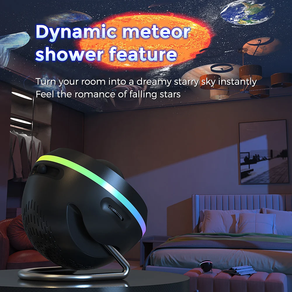 2024 newest 13 in 1 Ultra Clear Galaxy Projector with  MeteoUltra Clear Night Light Lamp Rotary Space Ball Planetarium Projector