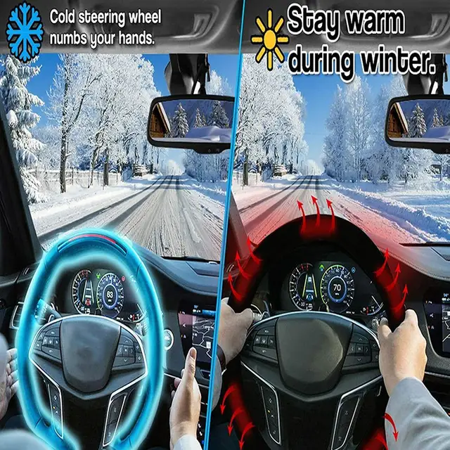 Universal Auto beheizte Lenkrad abdeckung 10w Winter heizung Fahr hände  wärmer Auto warm Anti-Rutsch-Schutz Zubehör - AliExpress