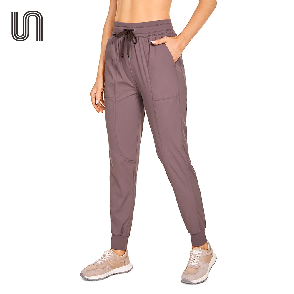 CRZ YOGA Women's Studio Joggers Striped Travel Lounge Pants