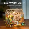 Robotime Rolife Dreamy Garden House 3D Puzzle DIY Miniature Dollhouse Kit Crafts Hobbies Bookshelf Decorative Objects DG163 5