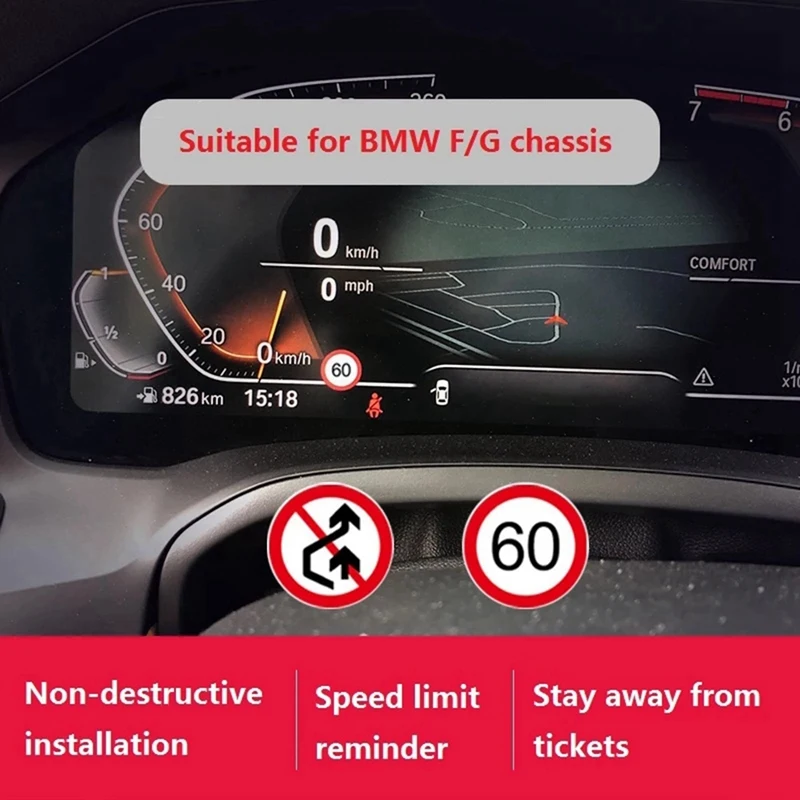Informazioni Sul Limite Di Velocità Dell'Auto Sli Emulator Display Instrument F/G-Series Chassis Con Nbt Car Addon Per Bmw Mini Cooper