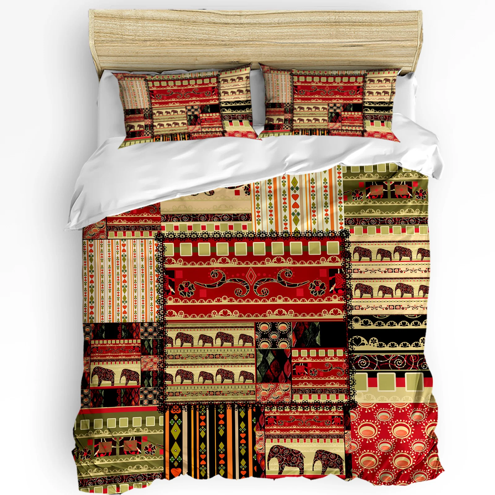 

Africa Elephant Ethnic Bedding Set 3pcs Boys Girls Duvet Cover Pillowcase Kids Adult Quilt Cover Double Bed Set Home Textile
