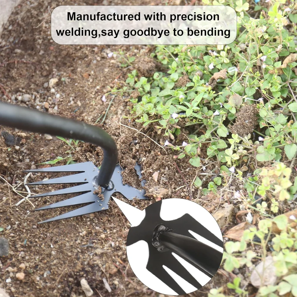 Weed Puller Tool Garden Weed Pulling Tool, Manganese Steel Hand Weeding Tools, Effective Uprooting Tool for and Garden-includ