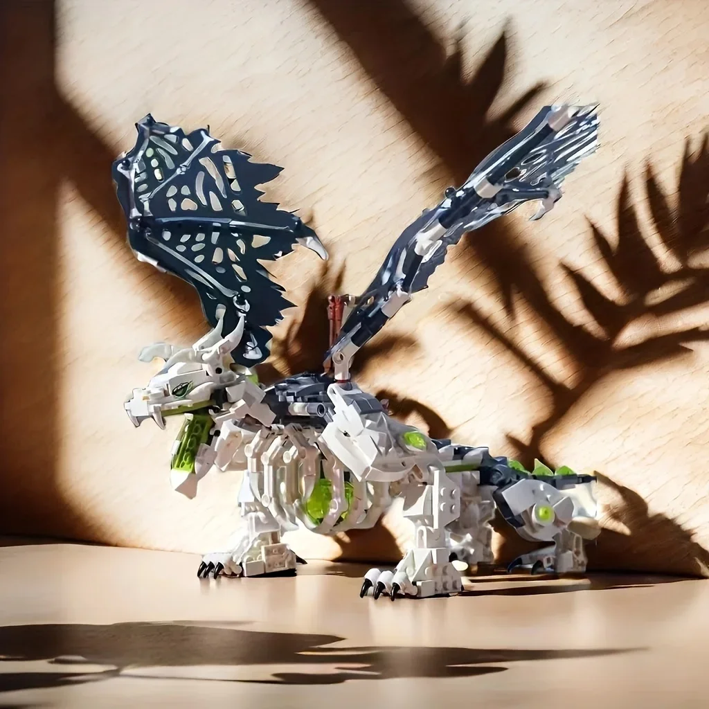 767pcs Dragon Snake Building Blocks, Collectible Toys, Contains 8 Mini People, Birthday Gifts