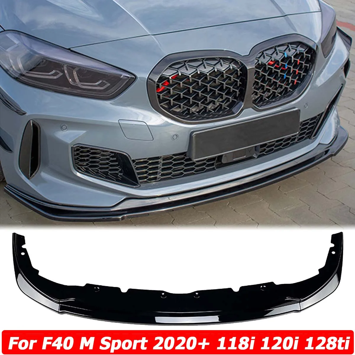 

F40 Front Bumper Lip Spoiler Splitter Deflector Guards Cover for BMW 1 Series M-Sport Hatchback 118i 120i 128ti Car Accessories