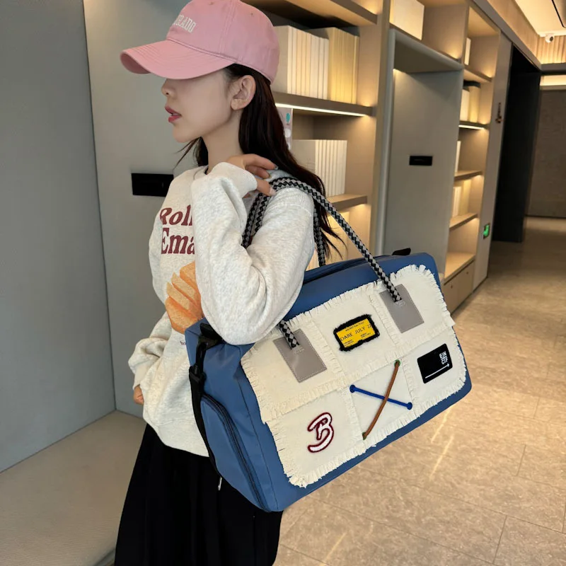 2024 New Travel Women Travel Bags Bag for Women's Leisure Large Capacity, Dry and Wet Separation Fitness Bag Single Crossbody