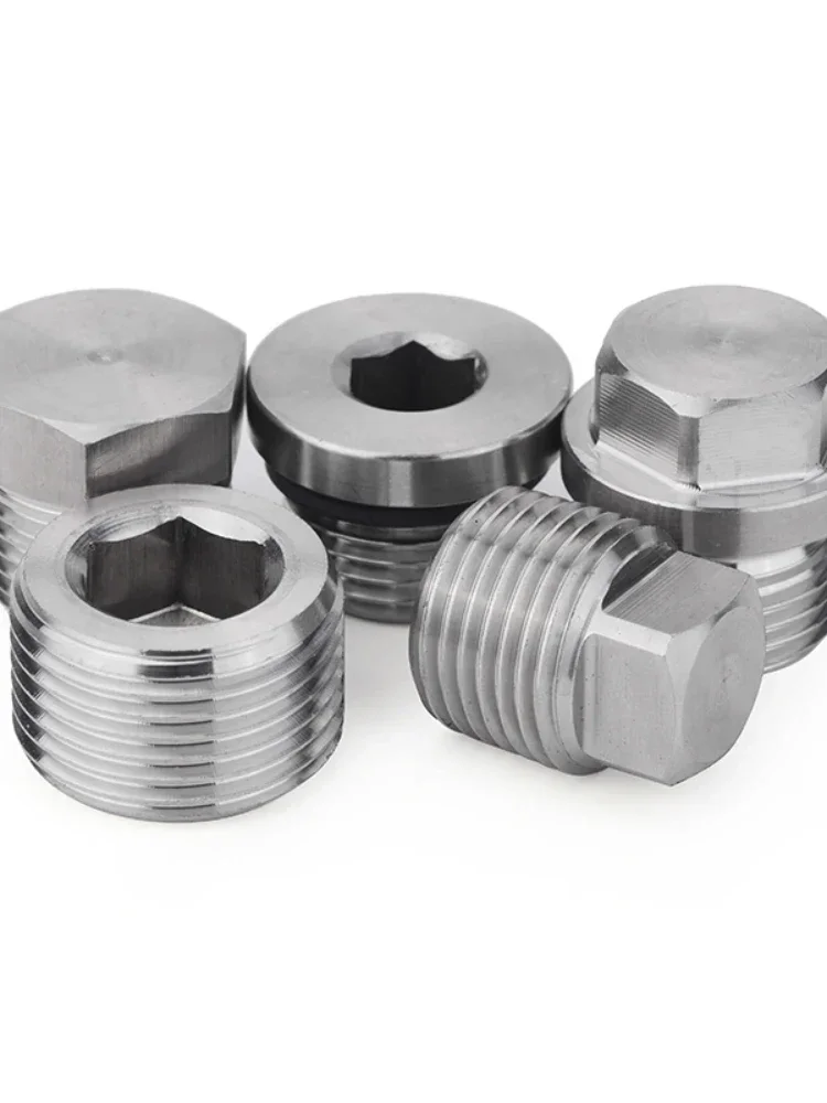 Pipe Fitting Water Pipe Fitting Hose Pipe Fitting Pipe Plug 1/8" 1/4" 3/8" 1/2" 3/4" 1"-1-1/2" BSP NPT Male Countersunk Flange Hex Square End Plug Cap 304 Stainless Steel Pipe Fitting