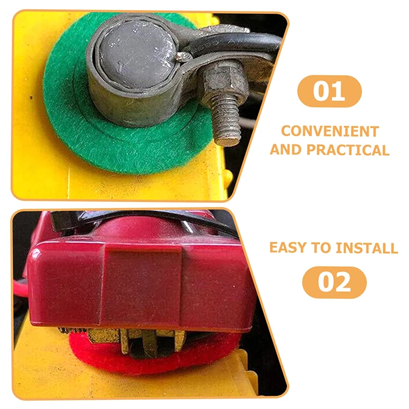 10PCS Car Battery Terminal Protectors Gasket Anti-Corrosion Fiber Auto Car Battery Terminal Protector Gasket Pads