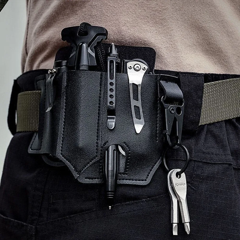 Edc Tactical Leg Bag for Knife Flashlight Key Storage Waist Bag Outdoor Hiking