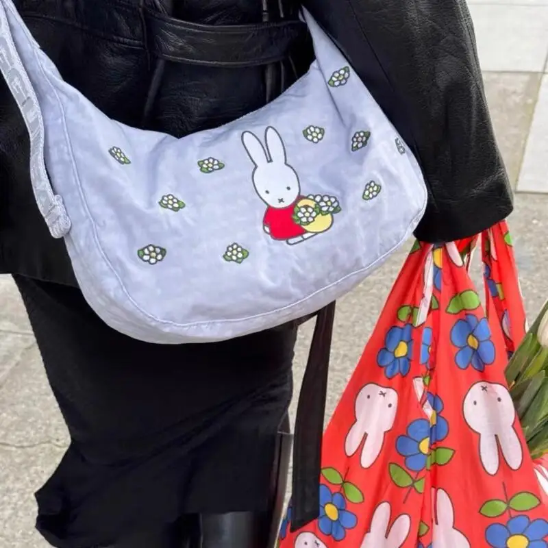 Miffy Embroidered Cute Cartoon Shoulder Bag - Large Capacity Kawaii Handbag & Holiday Gift
