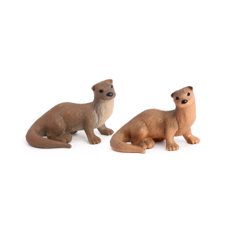 Wild Animal Adventure Series: Sloth & Otter Figurine Set - Educational Toy Collection