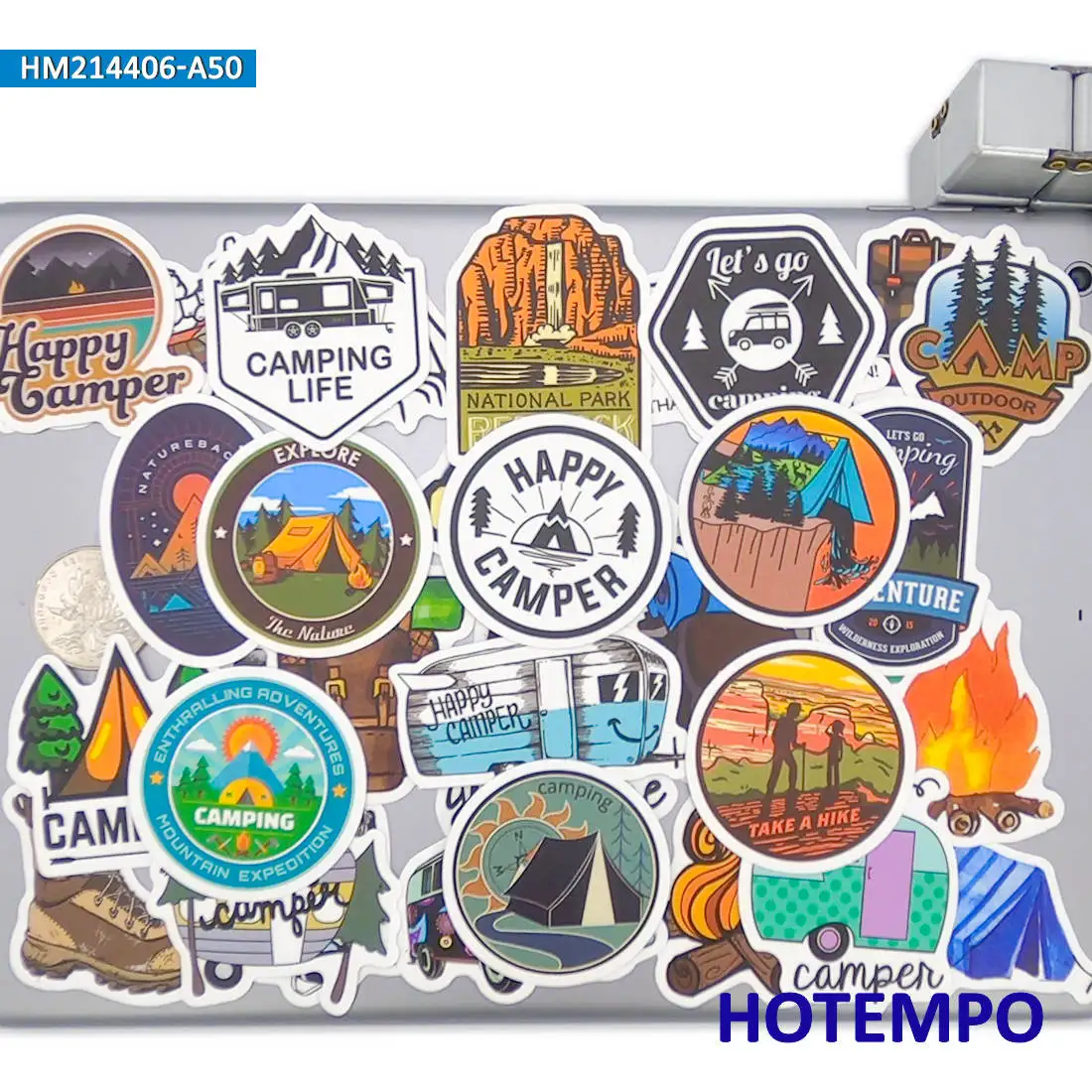 20/30/50PCS Travel Stickers Camping Hiking Climbing Outdoor Decals for Kids Scrapbook Luggage Car Bike Laptop Phone Sticker Toys